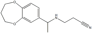 3-{[1-(3,4-dihydro-2H-1,5-benzodioxepin-7-yl)ethyl]amino}propanenitrile 结构式