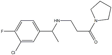 3-{[1-(3-chloro-4-fluorophenyl)ethyl]amino}-1-(pyrrolidin-1-yl)propan-1-one 结构式