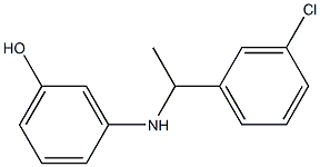 3-{[1-(3-chlorophenyl)ethyl]amino}phenol 结构式
