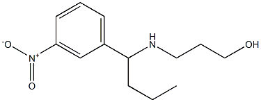 3-{[1-(3-nitrophenyl)butyl]amino}propan-1-ol 结构式