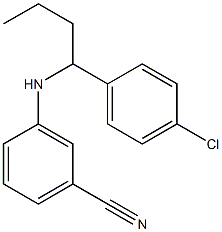 3-{[1-(4-chlorophenyl)butyl]amino}benzonitrile 结构式