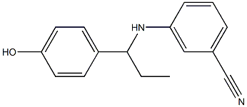 3-{[1-(4-hydroxyphenyl)propyl]amino}benzonitrile 结构式