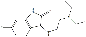 3-{[2-(diethylamino)ethyl]amino}-6-fluoro-2,3-dihydro-1H-indol-2-one 结构式