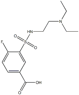 3-{[2-(diethylamino)ethyl]sulfamoyl}-4-fluorobenzoic acid 结构式