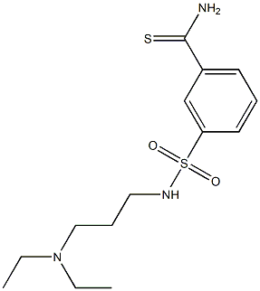 3-{[3-(diethylamino)propyl]sulfamoyl}benzene-1-carbothioamide 结构式