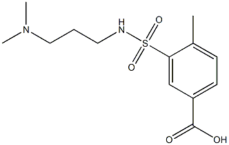 3-{[3-(dimethylamino)propyl]sulfamoyl}-4-methylbenzoic acid 结构式