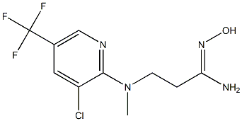 3-{[3-chloro-5-(trifluoromethyl)pyridin-2-yl](methyl)amino}-N'-hydroxypropanimidamide 结构式