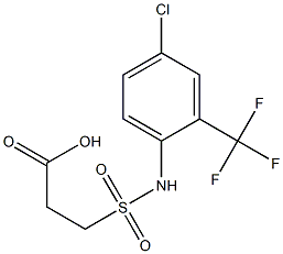 3-{[4-chloro-2-(trifluoromethyl)phenyl]sulfamoyl}propanoic acid 结构式