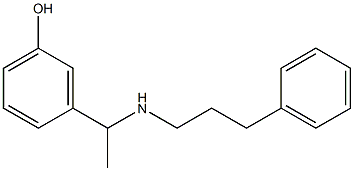 3-{1-[(3-phenylpropyl)amino]ethyl}phenol 结构式