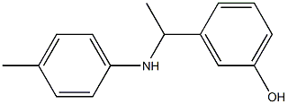 3-{1-[(4-methylphenyl)amino]ethyl}phenol 结构式