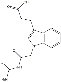 3-{1-[2-(carbamoylamino)-2-oxoethyl]-1H-indol-3-yl}propanoic acid 结构式