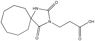3-{2,4-dioxo-1,3-diazaspiro[4.7]dodecan-3-yl}propanoic acid 结构式