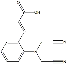 3-{2-[bis(cyanomethyl)amino]phenyl}prop-2-enoic acid 结构式