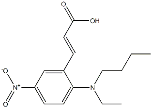 3-{2-[butyl(ethyl)amino]-5-nitrophenyl}prop-2-enoic acid 结构式