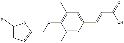 3-{4-[(5-bromothiophen-2-yl)methoxy]-3,5-dimethylphenyl}prop-2-enoic acid 结构式