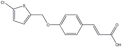 3-{4-[(5-chlorothiophen-2-yl)methoxy]phenyl}prop-2-enoic acid 结构式