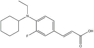3-{4-[cyclohexyl(ethyl)amino]-3-fluorophenyl}prop-2-enoic acid 结构式