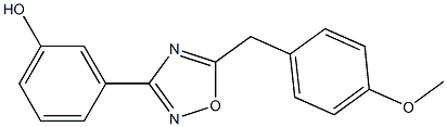 3-{5-[(4-methoxyphenyl)methyl]-1,2,4-oxadiazol-3-yl}phenol 结构式