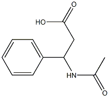3-acetamido-3-phenylpropanoic acid 结构式