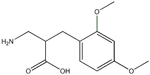 3-amino-2-[(2,4-dimethoxyphenyl)methyl]propanoic acid 结构式