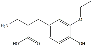 3-amino-2-[(3-ethoxy-4-hydroxyphenyl)methyl]propanoic acid 结构式