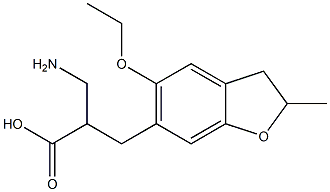 3-amino-2-[(5-ethoxy-2-methyl-2,3-dihydro-1-benzofuran-6-yl)methyl]propanoic acid 结构式