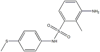 3-amino-2-methyl-N-[4-(methylsulfanyl)phenyl]benzene-1-sulfonamide 结构式