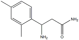 3-amino-3-(2,4-dimethylphenyl)propanamide 结构式