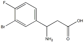 3-amino-3-(3-bromo-4-fluorophenyl)propanoic acid 结构式