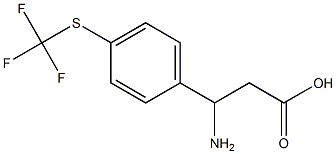 3-amino-3-{4-[(trifluoromethyl)thio]phenyl}propanoic acid 结构式