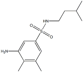 3-amino-4,5-dimethyl-N-(3-methylbutyl)benzene-1-sulfonamide 结构式