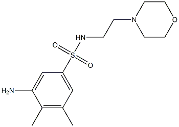 3-amino-4,5-dimethyl-N-[2-(morpholin-4-yl)ethyl]benzene-1-sulfonamide 结构式