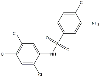 3-amino-4-chloro-N-(2,4,5-trichlorophenyl)benzene-1-sulfonamide 结构式