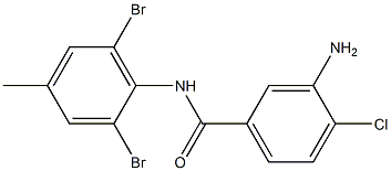 3-amino-4-chloro-N-(2,6-dibromo-4-methylphenyl)benzamide 结构式