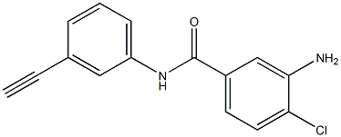 3-amino-4-chloro-N-(3-ethynylphenyl)benzamide 结构式