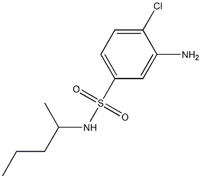 3-amino-4-chloro-N-(pentan-2-yl)benzene-1-sulfonamide 结构式
