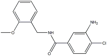 3-amino-4-chloro-N-[(2-methoxyphenyl)methyl]benzamide 结构式