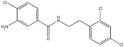 3-amino-4-chloro-N-[2-(2,4-dichlorophenyl)ethyl]benzamide 结构式