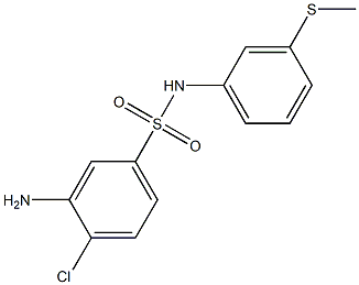 3-amino-4-chloro-N-[3-(methylsulfanyl)phenyl]benzene-1-sulfonamide 结构式