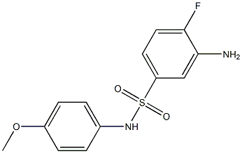 3-amino-4-fluoro-N-(4-methoxyphenyl)benzene-1-sulfonamide 结构式