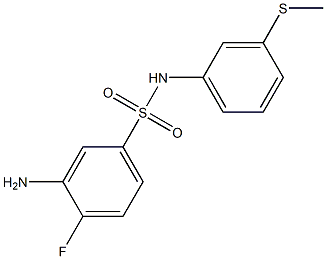 3-amino-4-fluoro-N-[3-(methylsulfanyl)phenyl]benzene-1-sulfonamide 结构式