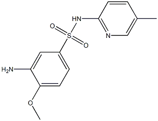 3-amino-4-methoxy-N-(5-methylpyridin-2-yl)benzene-1-sulfonamide 结构式