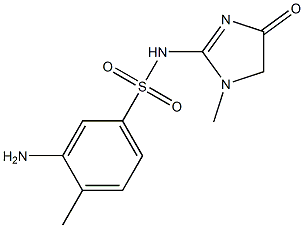 3-amino-4-methyl-N-(1-methyl-4-oxo-4,5-dihydro-1H-imidazol-2-yl)benzene-1-sulfonamide 结构式