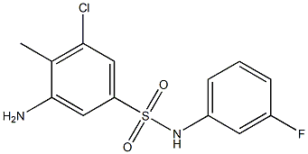 3-amino-5-chloro-N-(3-fluorophenyl)-4-methylbenzene-1-sulfonamide 结构式