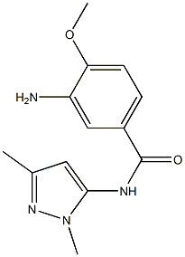 3-amino-N-(1,3-dimethyl-1H-pyrazol-5-yl)-4-methoxybenzamide 结构式