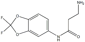 3-amino-N-(2,2-difluoro-2H-1,3-benzodioxol-5-yl)propanamide 结构式