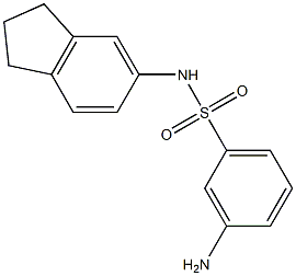 3-amino-N-(2,3-dihydro-1H-inden-5-yl)benzene-1-sulfonamide 结构式