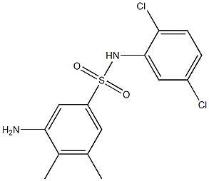 3-amino-N-(2,5-dichlorophenyl)-4,5-dimethylbenzene-1-sulfonamide 结构式
