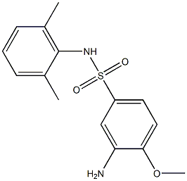 3-amino-N-(2,6-dimethylphenyl)-4-methoxybenzene-1-sulfonamide 结构式