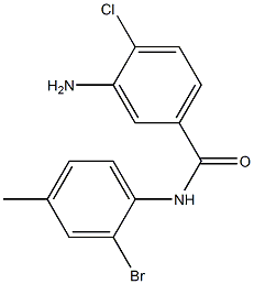 3-amino-N-(2-bromo-4-methylphenyl)-4-chlorobenzamide 结构式